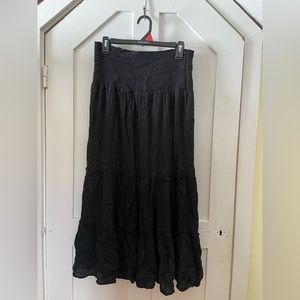 Aerie boho maxi skirt Black size medium